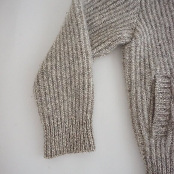 Caldwell Taupe Shawl Collar Cardigan Eclectic Grandpa Old Money Iconic Wool M - Picture 7 of 9